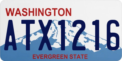 WA license plate ATX1216