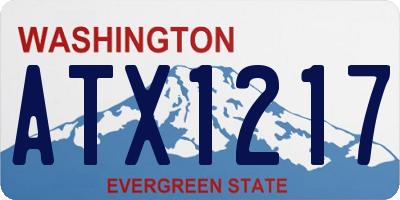 WA license plate ATX1217
