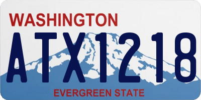 WA license plate ATX1218