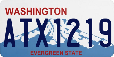 WA license plate ATX1219