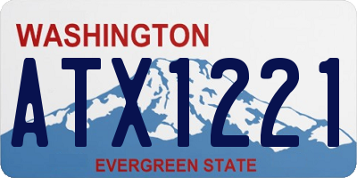 WA license plate ATX1221