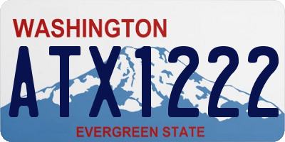 WA license plate ATX1222