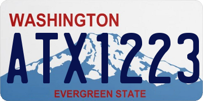 WA license plate ATX1223