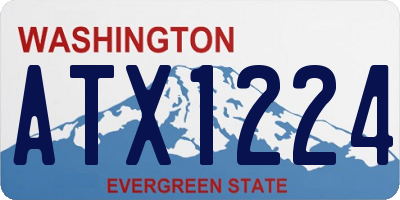WA license plate ATX1224