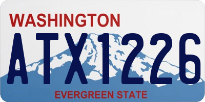 WA license plate ATX1226