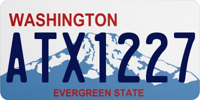 WA license plate ATX1227