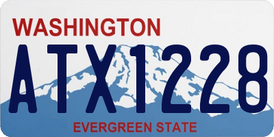 WA license plate ATX1228