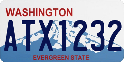 WA license plate ATX1232