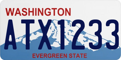 WA license plate ATX1233