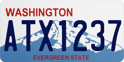 WA license plate ATX1237