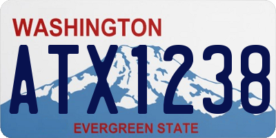 WA license plate ATX1238