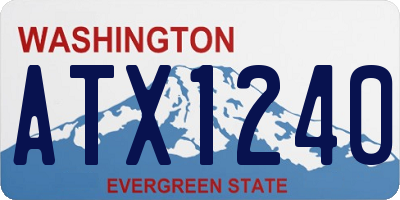WA license plate ATX1240