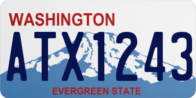 WA license plate ATX1243