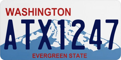 WA license plate ATX1247