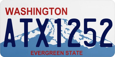 WA license plate ATX1252