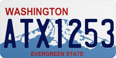 WA license plate ATX1253