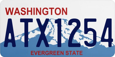 WA license plate ATX1254