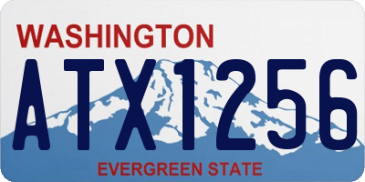 WA license plate ATX1256