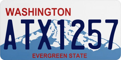 WA license plate ATX1257