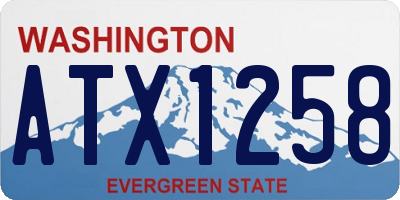WA license plate ATX1258