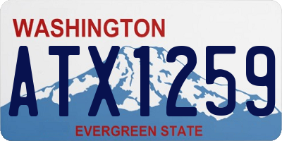WA license plate ATX1259