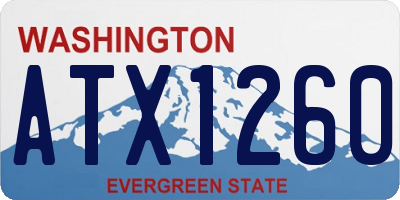 WA license plate ATX1260