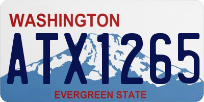 WA license plate ATX1265