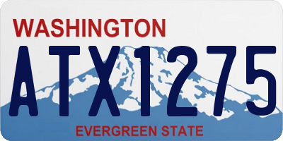 WA license plate ATX1275