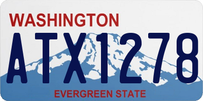 WA license plate ATX1278