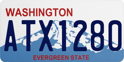 WA license plate ATX1280