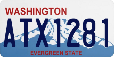 WA license plate ATX1281