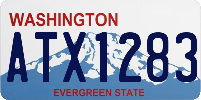 WA license plate ATX1283