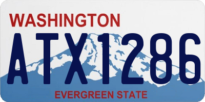 WA license plate ATX1286