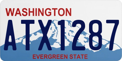 WA license plate ATX1287
