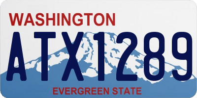 WA license plate ATX1289