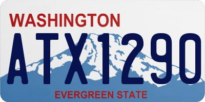 WA license plate ATX1290