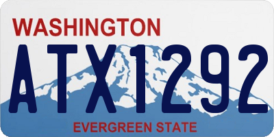 WA license plate ATX1292