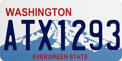 WA license plate ATX1293