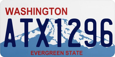 WA license plate ATX1296