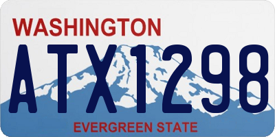 WA license plate ATX1298