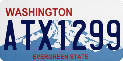 WA license plate ATX1299