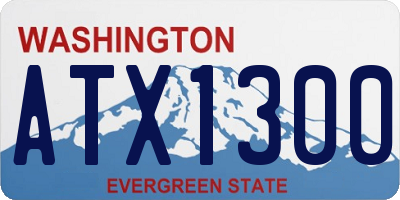 WA license plate ATX1300