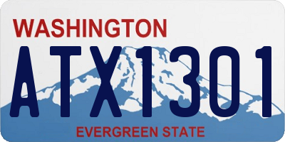 WA license plate ATX1301