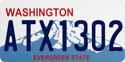 WA license plate ATX1302