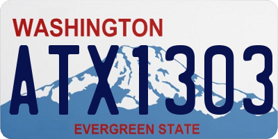 WA license plate ATX1303
