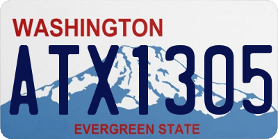 WA license plate ATX1305