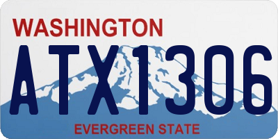 WA license plate ATX1306