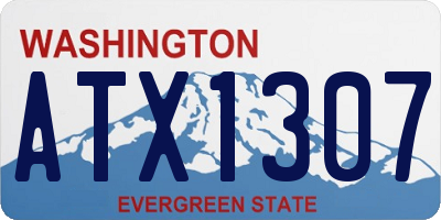 WA license plate ATX1307