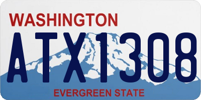 WA license plate ATX1308