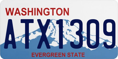 WA license plate ATX1309